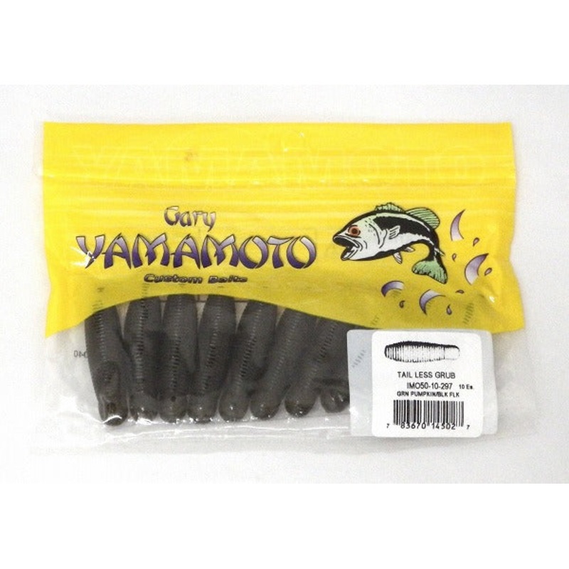 Smith Worm Gary Yamamoto Imo Grub 50 #297 Green Pumpkin