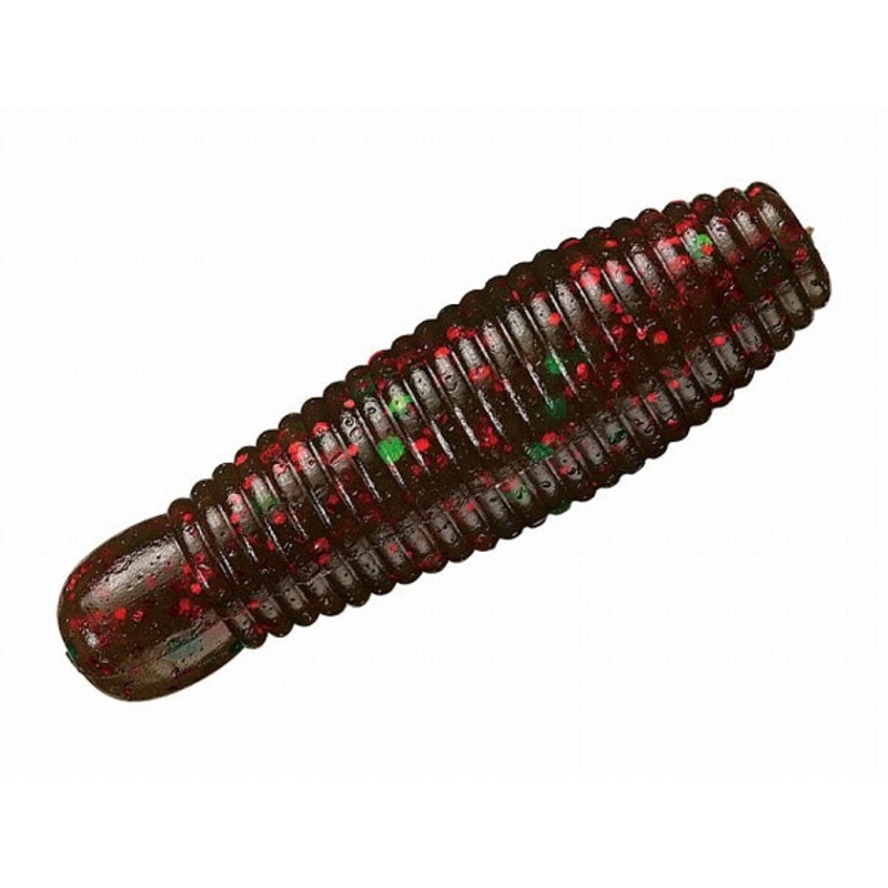 Smith Worm Gary Yamamoto Imo Grub 50 #349 Green Pumpkin/Green & Small Red flake
